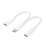 PGA USB-C充電ポート付 USB-C to USB-C イヤホン変換アダプタ ホワイ