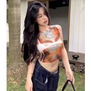 ベスト  ノースリーブ ショート レディーストップス メッシュ