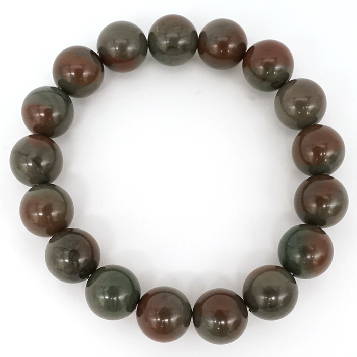 出雲碧玉 赤 ブレスレット 12mm 島根県産 出雲 神話 歴史 日本銘石 天然石