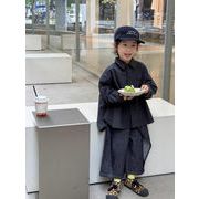 2025秋新作 韓国風子供服 キッズ服 女の子 人気 トップス シャツ &不規則 ジーンズ デニム 90cm-140cm
