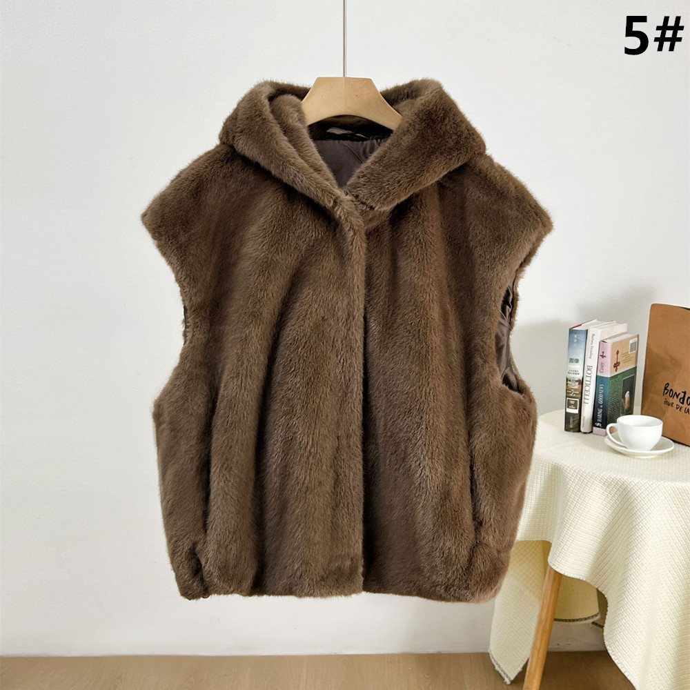 イタグレ服【美品】ushh ファーベスト　Sサイズ② ap retro ベスト ジレ プードルフェイクファーベスト／ジレ