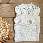 ins 秋新作　子供服　長袖　Tシャツ　カジュアル　トップス　インナーシャツ　花柄　可愛い　フリル　肌着