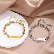 ブレスレット デザイン アクセサリー　ステンレス ブレスレット チェーン 韓国 ブレスレット上品★超新作
