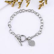 ブレスレット デザイン アクセサリー　ステンレス ブレスレット チェーン 韓国 ブレスレット上品★超新作