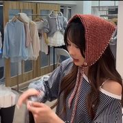 三角スカーフ　レディース　韓国ファッション　秋　デザイン