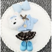 綿人形 天藍色セーターのセット ドールハウス ドール用 着せ替えミニ ドールぬいぐるみ用服 15cm
