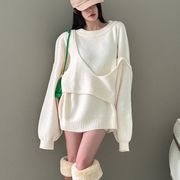 今季マストバイ 韓国風    気質    chic 韓国ファッション  スウィート  キャミソール＋ニット スカート