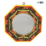 風水 鏡 ミラー 八角 魔除け 風水グッズ 八角鏡 八卦鏡 開運 開運グッズ インテリア (八卦凹面鏡(黄))