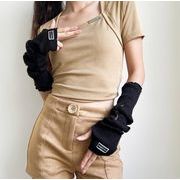 手袋 グローブ アームカバー  ニット  毛糸　ダメージ加工 お出かけ