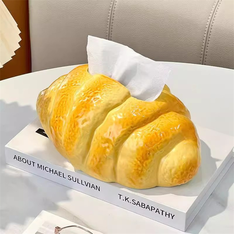 おしゃれなパン型ペーパーボックス コンパクト卓上飾り