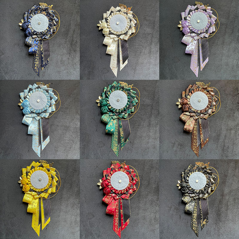 アクセパーツ 痛バッグ パッケージ 缶バッジ用 推し活自作グッズ ロゼット 10色 リボン