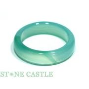 【リング】天然石スレンダーリング グリーンメノウ