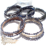 形状記憶 チタン ブレスレット【6】テラヘルツ×北投石 K18 送料無料 ミラーボール 18金 日本製 自社製