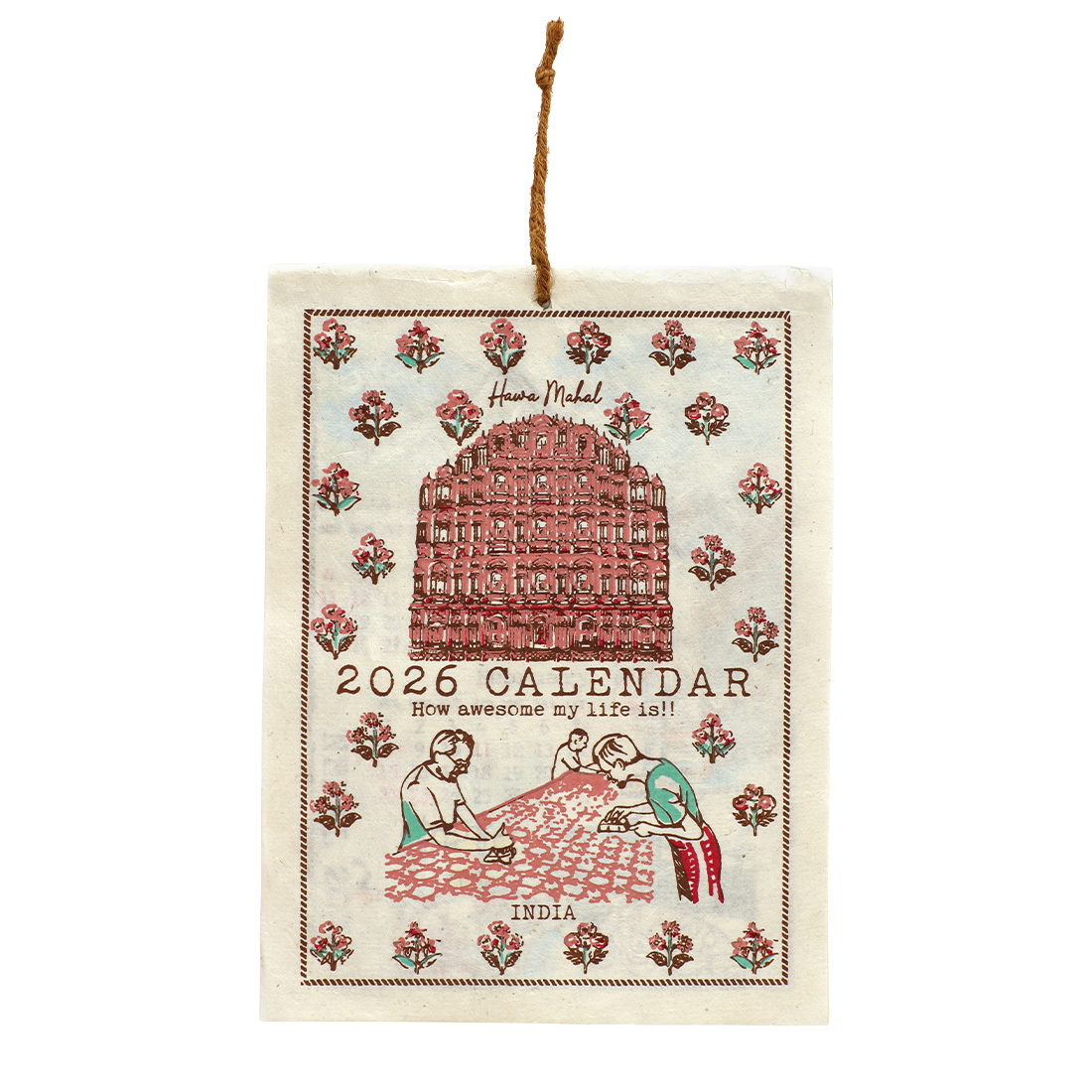 カレンダー S エスニックライフ[ベトナムインドネシアバングラタイ手漉き紙ネパール 和紙25AW]