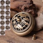 香炉  癒し香炉 陶芸  香皿 セラミック お香立て 合金製 香道 香炉 線香 (青銅色)