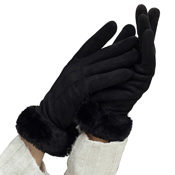 フェイクファー ムートン手袋【グローブ/防寒/オシャレ/ファッション/レディース/スマホ対応】