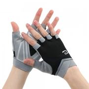 スポーツメッシュグローブ レディース【ジム/フィットネス/通気性/滑り止め/軽量/半指タイプ】