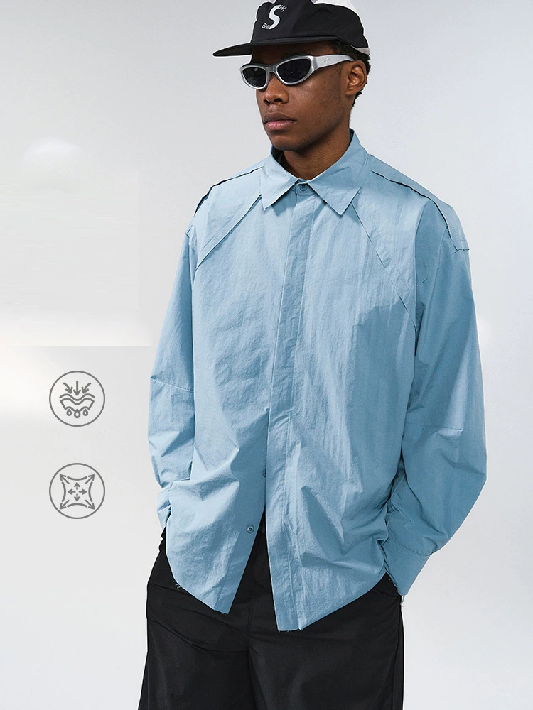 メンズファッション 速乾 長袖シャツ 男女兼用 ストリート系 トップス 秋 2025新作★全3色