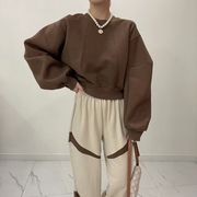 今季マストバイ   気質   おしゃれ  個性的  ロングスリーブ  フリース付き  パーカー