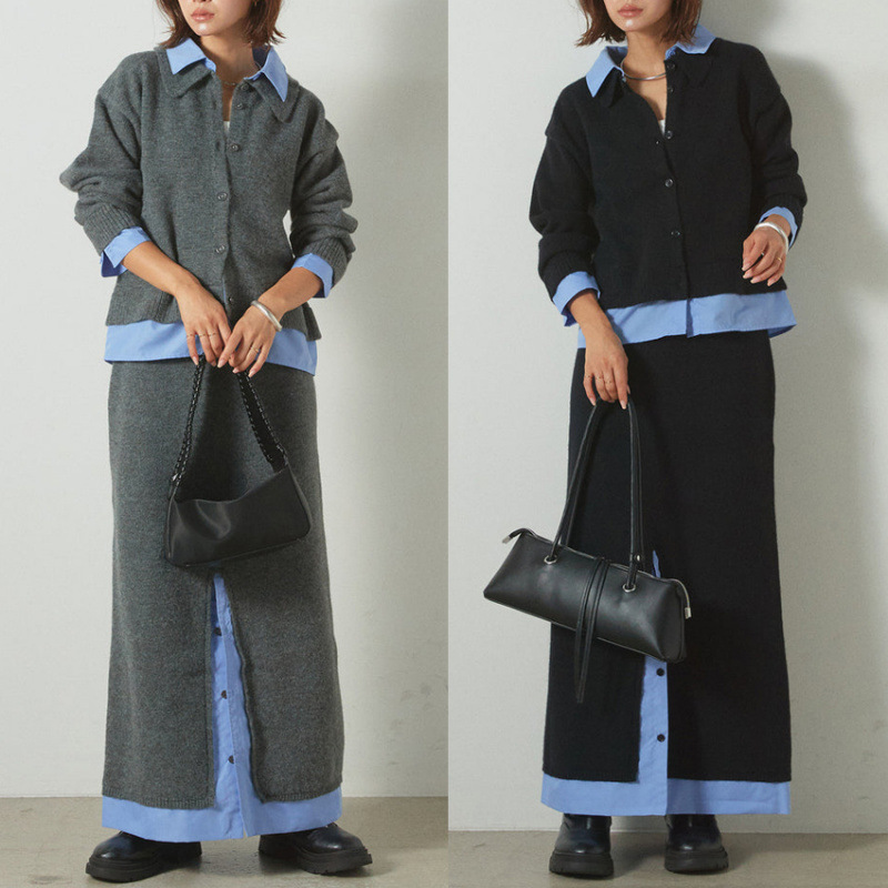 2025年新品★レディース服★セットアップ★カーディガン+スカート★ 2色