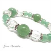 天然石 アベンチュリン 水晶 キッズブレスレット 《SION 天然石 パワーストーン》