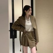 今季マストバイ   気質   おしゃれ  個性的 ブレザー+アシンメトリック  ミニスカート 2 点セット