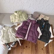 韓国風 ジュニアベスト 秋冬 保温 4色 130-170cm