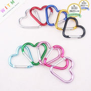 ハート 星形 カラビナ キーホルダー DIY バッグチャーム キーリング 落下防止 手芸 創意 全11色