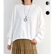 【2025新作】ラグラン切替タックプルオーバー★衣料653