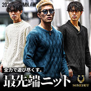 【ニット／セーター】クルー＆モック＆ショールネック 変わり編み ニット セーター／SOMEDIFF
