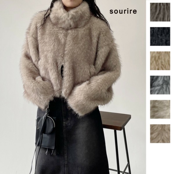 【2025新作予約】フェイクファーショート丈ジャケット