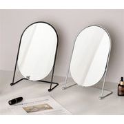 2025AW新品早割 激安セール シンプル アイアン 化粧鏡 デスクトップ 学生向け 寝室用 鮮明鏡面