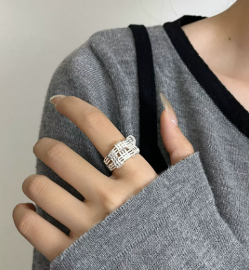 ユニークさ ハンドメイド ヒップホップ系 925 シルバー クール リング ユニークさ ハンドメイド ヒップホップ系 925 シルバー クール