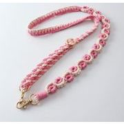 ファッション小物　スマホロープ ショルダー紐　フラワー　ファブリック