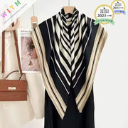 全31色 ストライプ柄 プリント スカーフ 90*90cm 四角形 ショール レディース レトロ風 ファッション