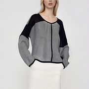 初回送料無料　ニットセーター Vネック長袖トップス　レディースファッション人気 トレンド