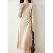 初回送料無料　ニットセーターシルエット長袖ワンピース　レディースファッション人気トレンド