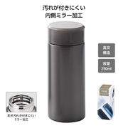 超軽量ステンレスボトル250ml(ｸﾞﾚｰ)