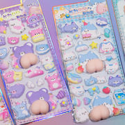 手作り DIY ぷくぷく ボンボンシール 3Dステッカー 立体ステッカー ぷっくりシール 中空 粘着シール