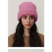 2025年INS 秋冬新作   気質   おしゃれ   レトロ    デザイン性　厚手  ウール  ニット帽