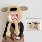 子供帽子　キッズ帽子　マフラー　犬　ふわふわ　可愛い　韓国キッズハット