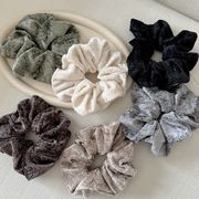 秋冬新作 ふわもこシュシュ しぼ加工ボリュームタイプ  6色