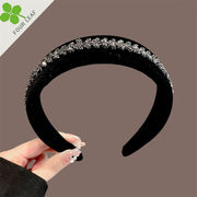 ベロア カチューシャ 髪留め ヘアアクセサリー 髪飾り やさしい 高級感 ファッション 秋冬