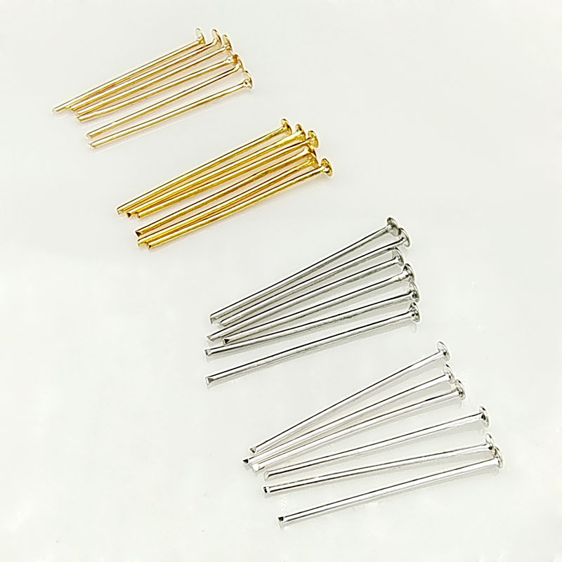 Tピン ビーズパーツ 天然石 パワーストーン用 メタルパーツ アクセサリーパーツ ゴールド ホワイト