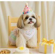 ペット用品 ペット服  ワンピース  誕生日帽子 よだれかけ セット お出かけ