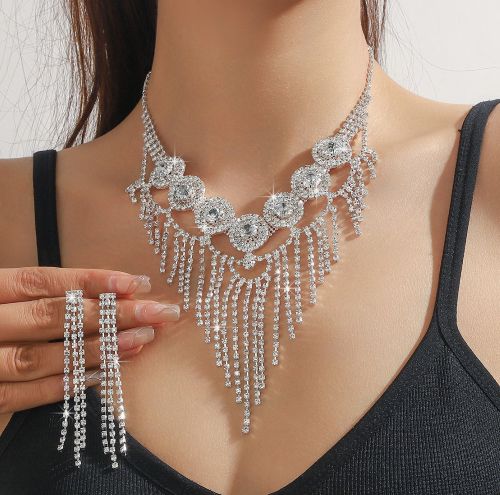 ネックレスイヤリングセット&ネックレスピアスセットE90026