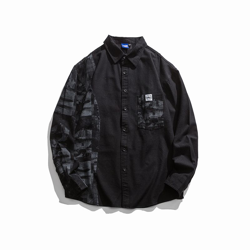 メンズファッション 長袖 シャツ 男女兼用 ストリート系 アウター  春秋 2025新作★