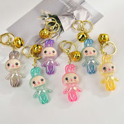 かわいいアクリルうさぎキーホルダー　小さなうさぎチャーム  バッグペンダント 記念品