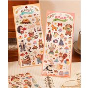 INS人気★かわいい動物手帳素材  手帳飾り　ステッカー★スマホケース★手芸用品　2枚入