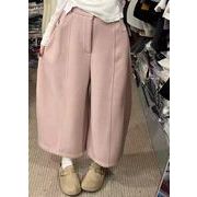 今季マストバイ   気質   おしゃれ     韓国風  ウール  加厚  ワイドレッグパンツ
